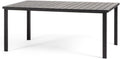 SIEDITI FUORI E DENTRO Gartentisch 180x90 cm, für Garten, Terrasse oder Balkon (Schwarz)