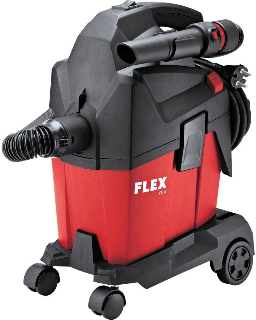 Flex Werkstattsauger VC 6 L MC (1200 Watt, Behälter 6 l, kompakter Trockensauger mit Tragegurt, Sauger inkl. Zubehör) 481513