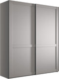 WIEMANN Schwebetürenschrank Landhausstil Kleiderschrank 150cm breit, Höhe 217cm, Kieselgrau Dekor, Marlow