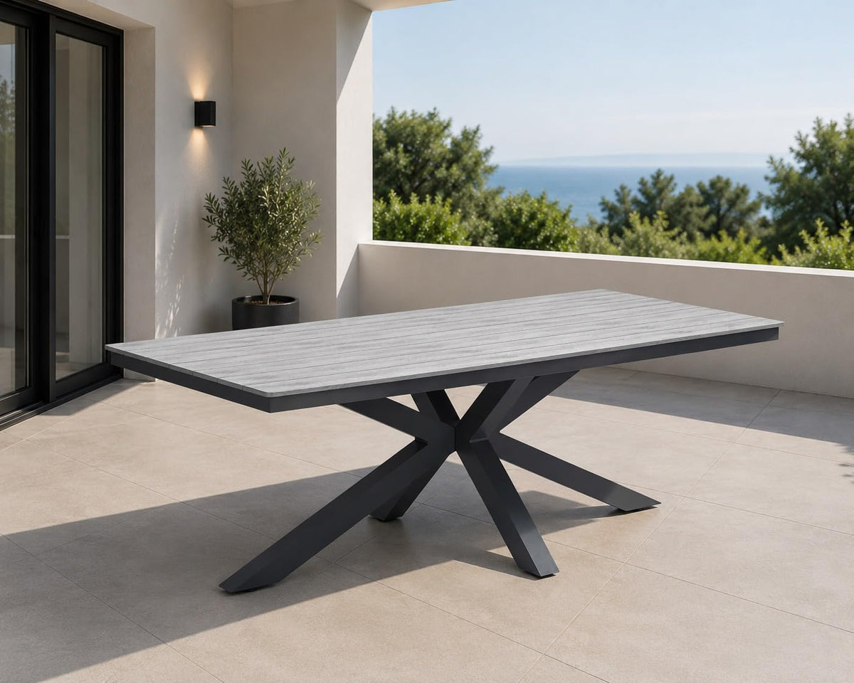 Gardissimo Gartentisch Esstisch Armati dunkel 220 x 100 cm anthrazit