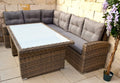 Ragnarök-Möbeldesign DEUTSCHE Marke, EIGNENE Produktion 8 Jahre GARANTIE auf UV-Beständigkeit PolyRattan Gartenmöbel Tisch + Dinning Lounge