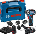 Bosch Professional 12V System Akku Bohrschrauber GSR 12V-35 FC, Ladegerät GAL 12V-40, 2x Akku GBA 12V 3.0Ah, FlexiClick System