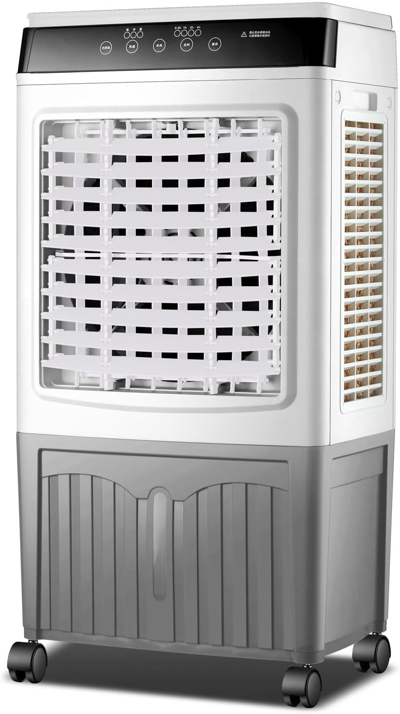 Tragbare Klimaanlage, Leise 3-Gang-Einheit mit 40L Tank, für Schlafzimmer, Schnell Kühlender Verdunstungskühler, 90° Oszillation, Schlafsaal, Garage
