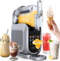 4Swiss Eismaschine Selbstkühlend Eis Maschine Speiseeisbereiter Speiseeismaschine mit Kompressor Icecream für Milchshake Slush Slushie Granita Ice