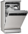 Klarstein Verosteel Geschirrspüler 45cm Freistehend, 42 dB, Silber Spülmaschine, 10 Plätze, 9 Programme, B Energieklasse, AquaStop, Kindersicherung