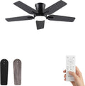 122cm Deckenventilatoren Schwarz Flach mit 5 Flügel, Beleuchtung