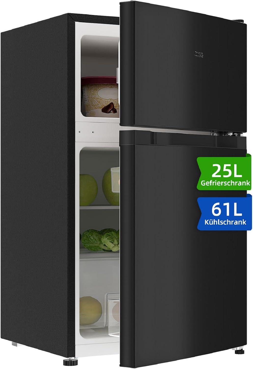 CHiQ Kühl-/Gefrierkombination/Gefrierfach oben Kühlschrank 86 L(25L/61L)
