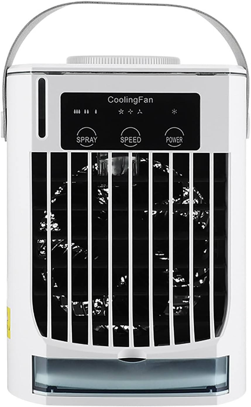 Wasserkühlungsventilator, kleiner USB-Ventilator, für Zuhause und Büro, Schreibtischventilator, tragbar, Windrichtung, verstellbar