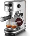Neretva 20 Bar Siebträgermaschine klein Espressomaschine Edelstahl