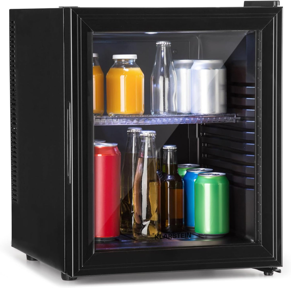 Klarstein Kühlschrank, Kleiner Skincare 12-18°C, 30L, Mini Kühlschrank mit Glastüre, für Getränke, Snacks & Kosmetik, Klein & Leise