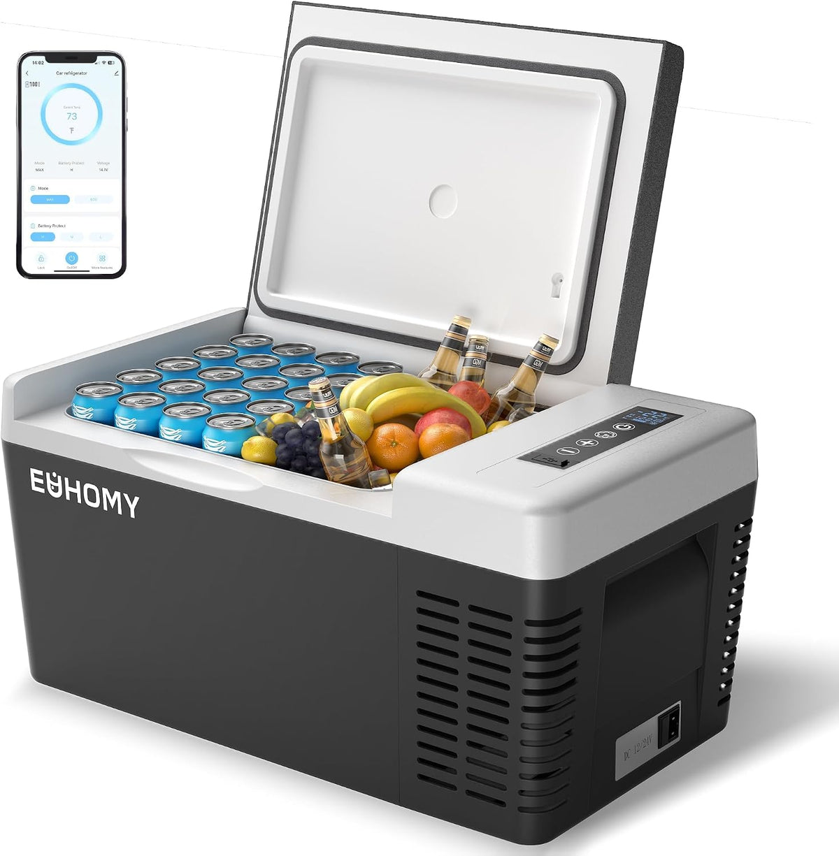 EUHOMY Kompressor Kühlbox 18L, 20–20°C, App-Steuerung