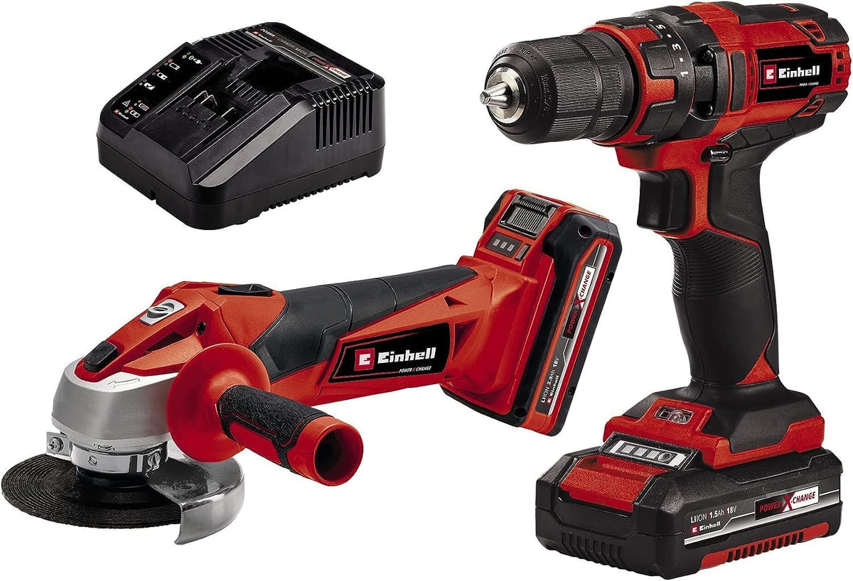 Einhell Maschinen-Set (Werkzeug) TC-TK 18 Li Kit Power X-Change (Lithium-Ionen, inkl. 1,5 Ah und 3,0 Ah Akku)